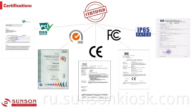 Водонепроницаемая металлическая клавиатура информационного киоска IP65